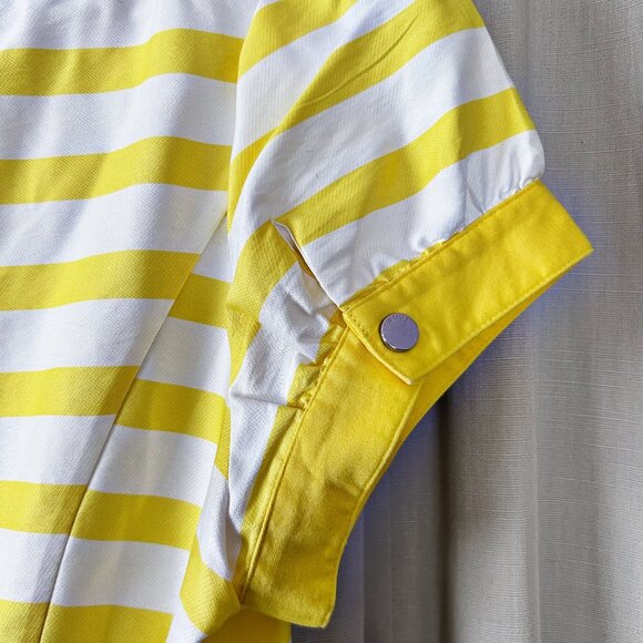 Ted Baker London Honor Dress in yellow and white stripes - Picture 5 of 9